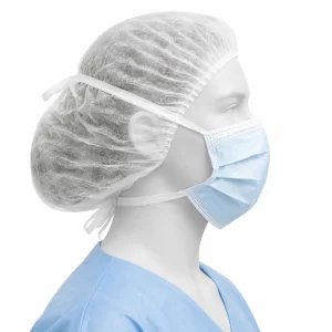 MASCARILLA DESCARTABLE DE 3 PLIEGUES CON AMARRA